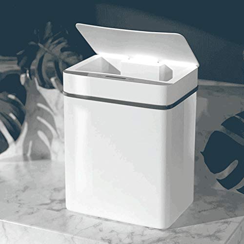 CZDYUF 15L Intelligent Trash Can Automatic Sensor Dustbin Smart Sensor Electric Waste Bin Home Rubbish Can for Kitchen Bathroom Garbage ( Color : E )