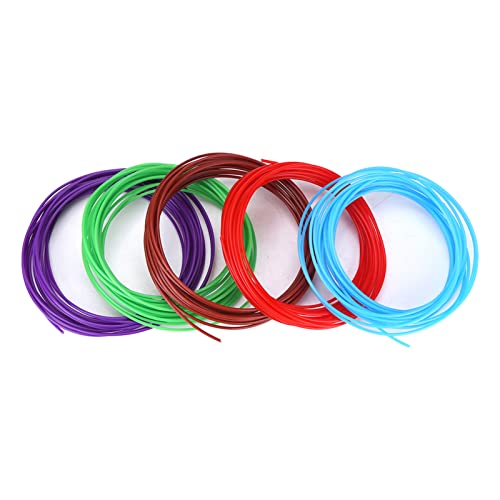 20 Pcs 3D Printer Filaments, 20 Colors 1.75mm PCL Pen Filament Refills for Printer Printing Pen Low Temperature