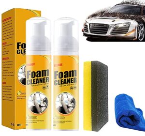 car magic foam cleaner, foam cleaner all purpose, foam cleaner for car and house lemon flavor, powerful stain removal kit foam cleaner for car, kitchen, bathroom, ect (30ml, 2pcs)