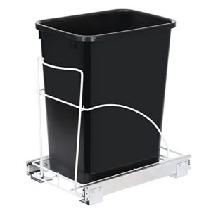 f2c 7.6 gallon pull out trash garbage can roll-out sliding rack recycling waste bins container under cabinet sink/panty for kitchen home, black