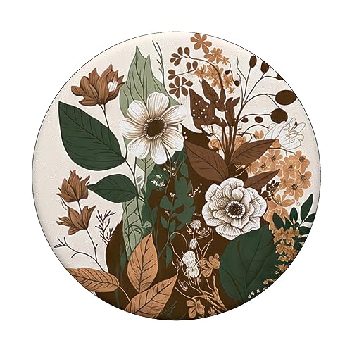 Floral Foliage Flower Botanical Nature Vegetation Flowery PopSockets Standard PopGrip