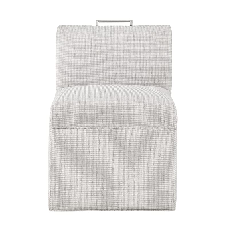 Comfort Pointe Delray Modern Fabric Upholstered Caster Chair in Sea Oat Beige