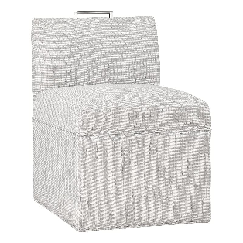 Comfort Pointe Delray Modern Fabric Upholstered Caster Chair in Sea Oat Beige