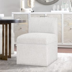 Comfort Pointe Delray Modern Fabric Upholstered Caster Chair in Sea Oat Beige