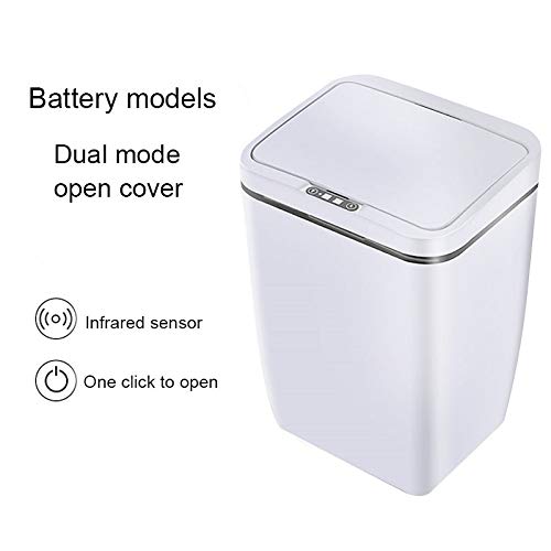 WPYYI Automatic Intelligent Induction Trash Can Household Kitchen Bedroom Bathroom Trash Plastic Bin 12L