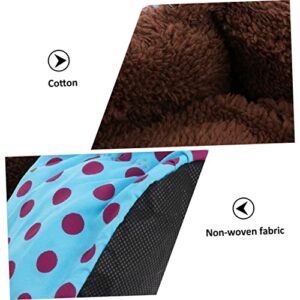 balacoo Puppy Pets Puppy for House Animal Dog Mat Random Warm Round Color Pet Blue S Winter Warming Size Plush Kennel Dot Shaped Cotton Sleeping Polka Cat Cushion Supplies Rabbit Stuffed Plushy