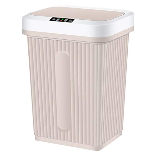 WPYYI 16L Smart Automatic Sensor Dustbin Trash Can USB Rechargeable Induction Waste Bin Rubbish Can Home Living Room Garbage Bucket ( Color : Black )