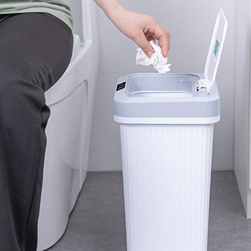 WPYYI 16L Smart Automatic Sensor Dustbin Trash Can USB Rechargeable Induction Waste Bin Rubbish Can Home Living Room Garbage Bucket ( Color : Black )