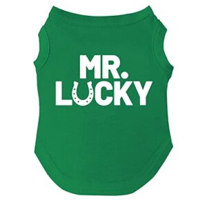 mr. lucky dog tee shirt sizes for puppies, toys, and large breeds (green, x-large 989)