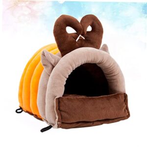 Mipcase Hamster Pet Hamster Squirrel Hedgehog Sleeping Winter Cotton House Shape Shaoed L Guinea Size Habitat Rabbit Animal Animals Small Warm Adorable for Rat Chinchilla Elk Pig Bedding Bed