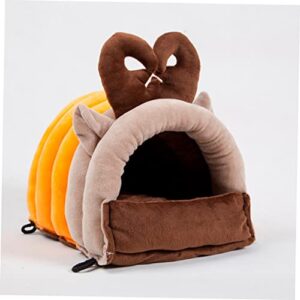 Mipcase Hamster Pet Hamster Squirrel Hedgehog Sleeping Winter Cotton House Shape Shaoed L Guinea Size Habitat Rabbit Animal Animals Small Warm Adorable for Rat Chinchilla Elk Pig Bedding Bed