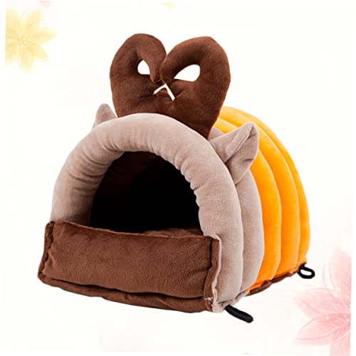 Mipcase Hamster Pet Hamster Squirrel Hedgehog Sleeping Winter Cotton House Shape Shaoed L Guinea Size Habitat Rabbit Animal Animals Small Warm Adorable for Rat Chinchilla Elk Pig Bedding Bed