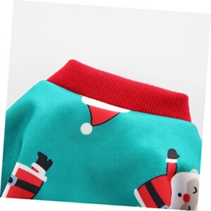 and Home Party M Kitten Cats Creative Xmas for Sdz Shirts Santa Christmas Decor Cat Claus Jumpsuit Pajamas Dogs Pet Dog Holiday Green Puppy Comfortable Size Costume Clothes Outfit