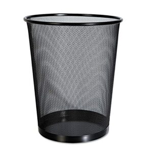 zoro select universal trash can commercial concept collection mesh metal wastebasket/trash can/bin, 8-quart, black