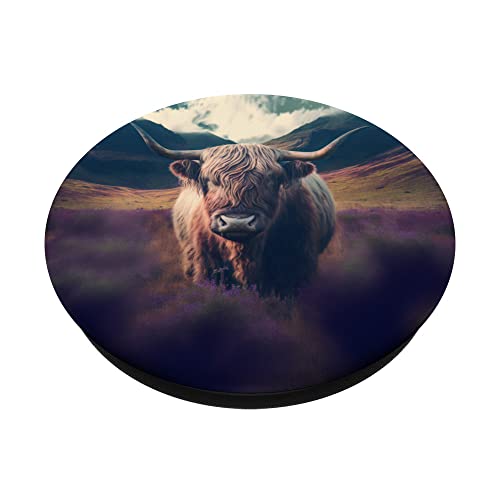 Highland Cow for Cow lovers PopSockets Swappable PopGrip