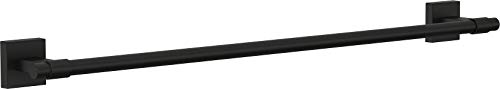 Franklin Brass MAX24-FB Maxted 24" Towel Bar in Matte Black & MAX35-FB Maxted Wall Mounted Multi-Purpose Hook in Matte Black