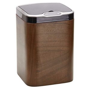 czdyuf smart wooden living room sense trash can household inductive ashbin dynamic storage bucket large garbage cans