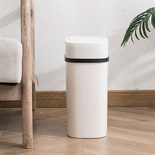 WPYYI Intelligent Sensor Trash Can Toilet Automatic Cover Narrow Seam Garbage Bin Toilet Paper Basket Electric Living Room Creative