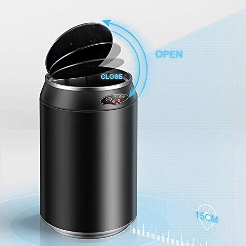 CZDYUF Smart Induction Trash Can with Lid Medium Stainless Steel Automatic Household Living Room Coke Cans Personality Charging Trash