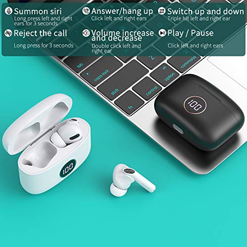 Freckle Juice ANC Wireless Bluetooth 5.1 Headset TWS Active Noise Cancelling in Ear Sport Headphone Touch Control LED Display Earbuds