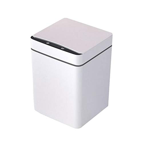 CZDYUF 12L Smart Trash Can Automatic Induction Motion Sensor Dustbin Home Kitchen Bathroom Waste Garbage Bin White