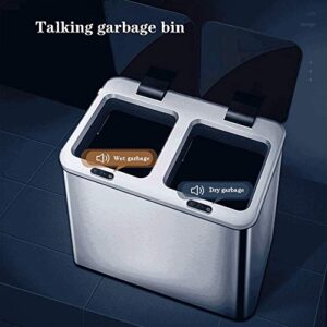 CZDYUF 12L Home Smart Trash Can Automatic Induction Trash Can with Lid Bin Smart Garbage Bin Office Trash Can for Bedroom ( Color : E )