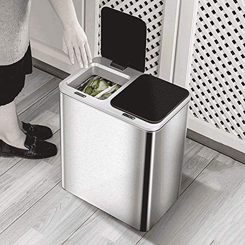 CZDYUF 12L Home Smart Trash Can Automatic Induction Trash Can with Lid Bin Smart Garbage Bin Office Trash Can for Bedroom ( Color : E )