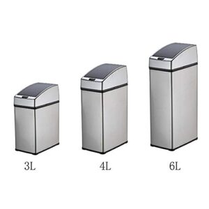 WPYYI 3/4/6L Automatic IR Smart Sensor Dustbin Trash Can Induction Household Waste Bin ( Size : 4L )