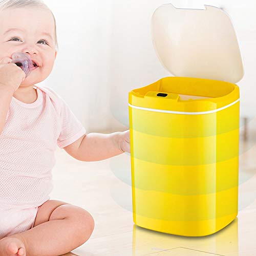 CZDYUF Smart Trash Can Automatic Induction Dustbin Intelligent Electric Battery Waste Bin Kitchen Bathroom Dustbin Household Garbage ( Color : E )