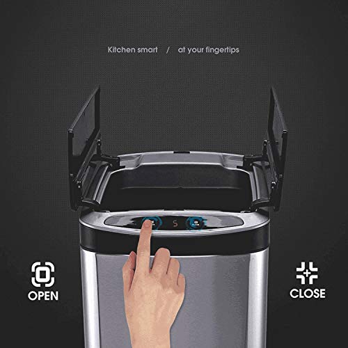 CZDYUF Home Smart Trash Can Automatic Induction Trash Can with Lid USB Charging Trash Can Bin 20/30L Bin Powered by Batteries (Battery not Included) (Color : D, Size : 20L)