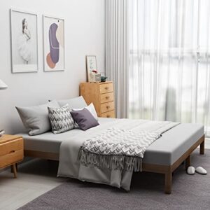 HomSof King Size Solid Wood Platform Bed, No Box Spring Needed, Strong Wood Slat Support, Easy Assembly