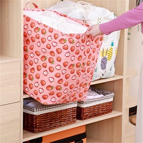 WALNUTA Printed Quilt Storage Bag Wardrobe Storage Bag Luggage Basket Quilt Clothes Storage Travel Linen