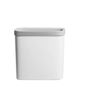 uxzdx kitchen trash can with lid storage bucket trash can household waste bin recycle rubbish bin press-type garbage cans ( color : gray , size : 27.6*13.5*2.5cm )