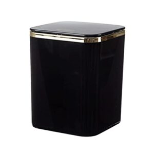 uxzdx golden desktop trash can bedroom kitchen office mini table trash bin with press cover ( color : d , size : 16.8*13.3cm )