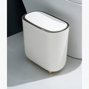 UXZDX Gap Trash Can Household Bomb Cover Narrow Trash Bin Bathroom Kitchen with Lid Garbage Can Living Room Paper Basket