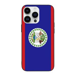 flag of belize iphone 14 pro max phone case, you can diy on a variety of patterns white