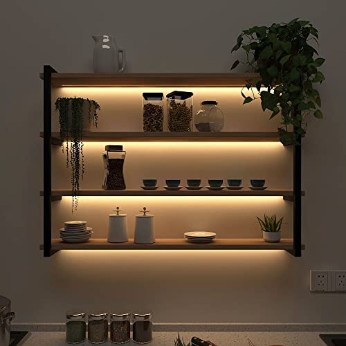 Tyagi-Export Wood Shelves - Shelf 36 Inch(Width) X 24 Inch(Height) - Handcrafted in India - Wide Wooden Wall Shelves for Living Room Bedroom Kitchen Bathroom Farmhouse Backlit Wall Shelf