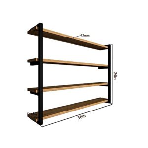 Tyagi-Export Wood Shelves - Shelf 36 Inch(Width) X 24 Inch(Height) - Handcrafted in India - Wide Wooden Wall Shelves for Living Room Bedroom Kitchen Bathroom Farmhouse Backlit Wall Shelf