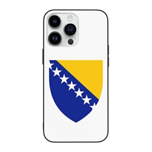 coat of arms of bosnia and herzegovina iphone 14 pro max phone case, you can diy on a variety of patterns white