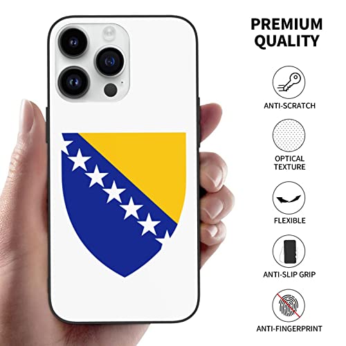 Coat of Arms of Bosnia and Herzegovina iPhone 14 Pro Max Phone Case, You Can DIY On A Variety of Patterns White