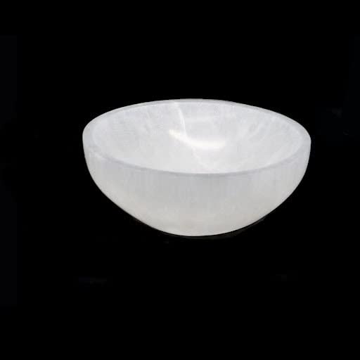 Soul Sticks Selenite Crystal Bowls for Smudging, Healing, Recharging Crystals | Pure Selenite Smudge Bowl & Crystal Charging Station Ethically Sourced in Morocco (5 Inch (Pack of 1))