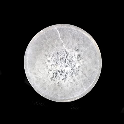 Soul Sticks Selenite Crystal Bowls for Smudging, Healing, Recharging Crystals | Pure Selenite Smudge Bowl & Crystal Charging Station Ethically Sourced in Morocco (5 Inch (Pack of 1))