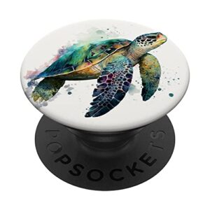 Sea Turtle in the Ocean PopSockets Swappable PopGrip