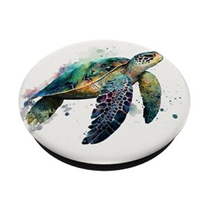 Sea Turtle in the Ocean PopSockets Swappable PopGrip