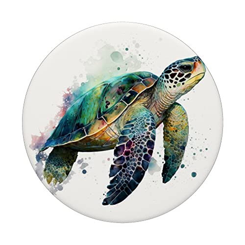 Sea Turtle in the Ocean PopSockets Swappable PopGrip