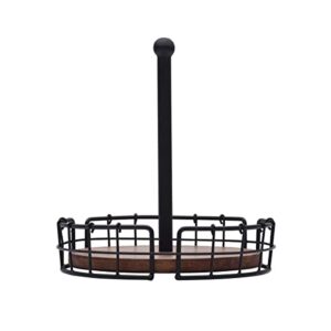 pfaltzgraff anvil cage condiment table caddy, 9.5x9.5x10.25 inch, black