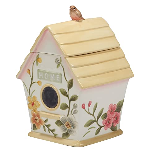 Certified International Nature's Song 3-D Birdhouse Cookie Jar, 88 oz, Multicolor