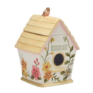 Certified International Nature's Song 3-D Birdhouse Cookie Jar, 88 oz, Multicolor