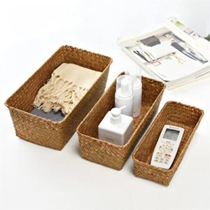 MJWDP Hand Woven Storage Basket Desktop Storage Box Grocery Storage Box Cosmetic Container Storage Box