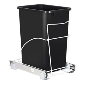 epetlover 7.6 gallon sliding pull out trash can waste container recycling bins under cabinet for kitchen, 29 liters capacity, black